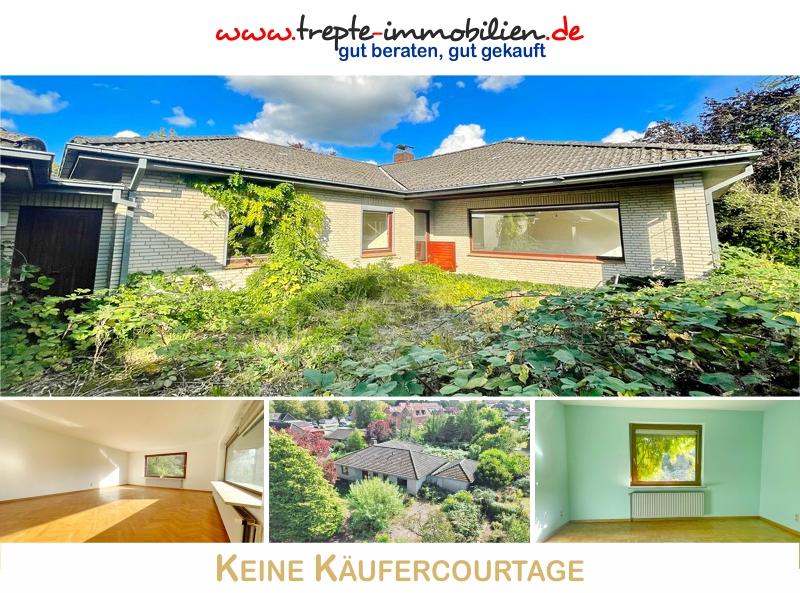 Winkelwalmdachbungalow im Dornröschenschlaf sucht Familie zum Wachküssen * Schatz im Garten inkl. * - Bungalow Bad Bramstedt | Angebot:10386644